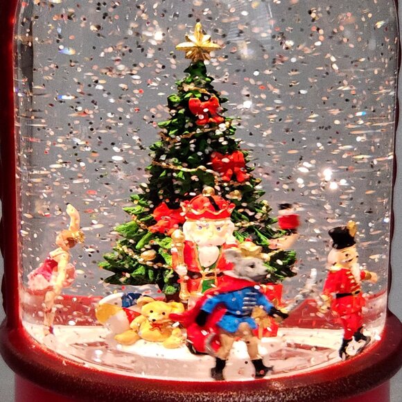 Nutcracker Ballet Christmas LED Light Up Glitter Water Lantern Snow Globe - New - Picture 5 of 10